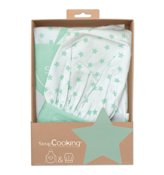 Set of Children’s Apron + Chef’s Hat- Scrapcooking