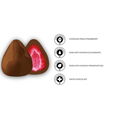 Milk Chocolate Covered Freeze Dried Strawberry - Patislove