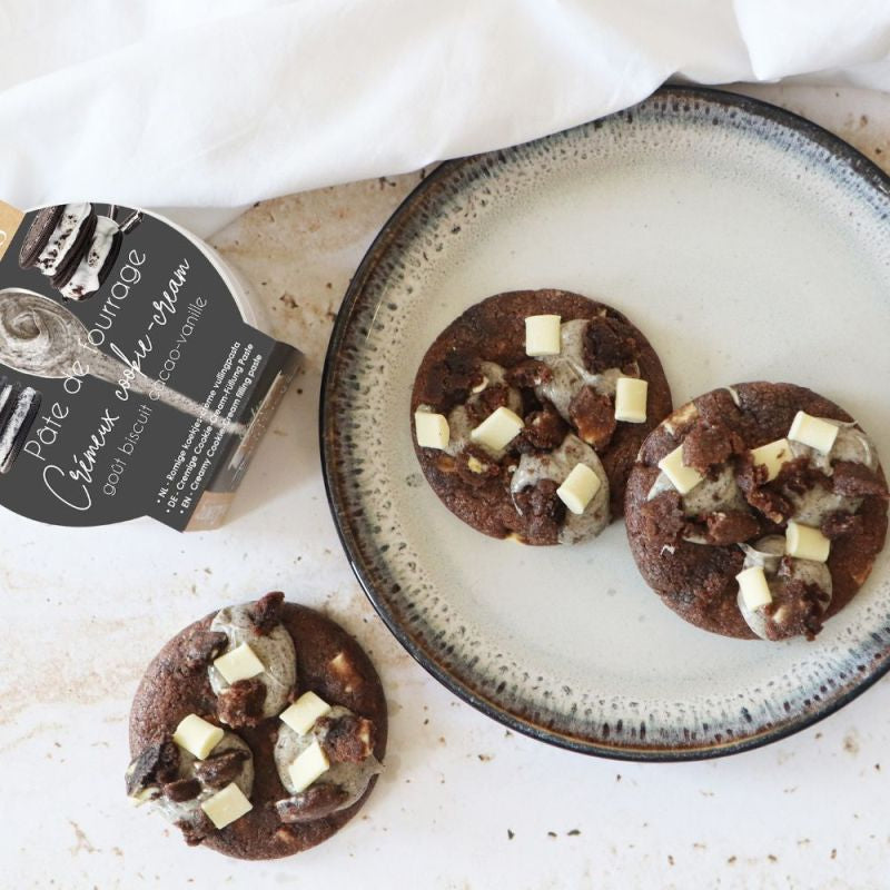 Creamy Cookies & Cream Filling Paste - Scrapcooking
