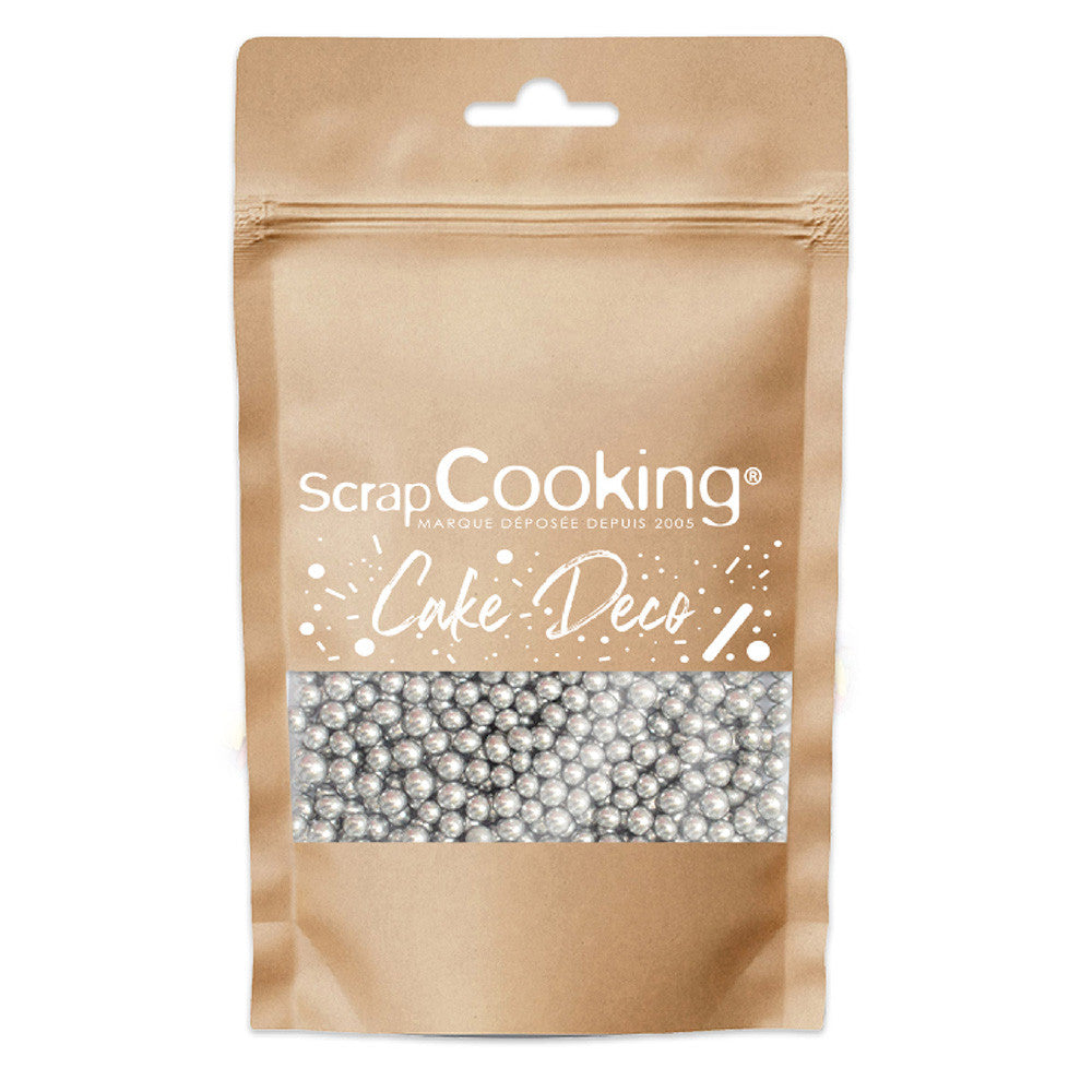 Silver Sugar Sprinkle Pearls Decos- Scrapcooking