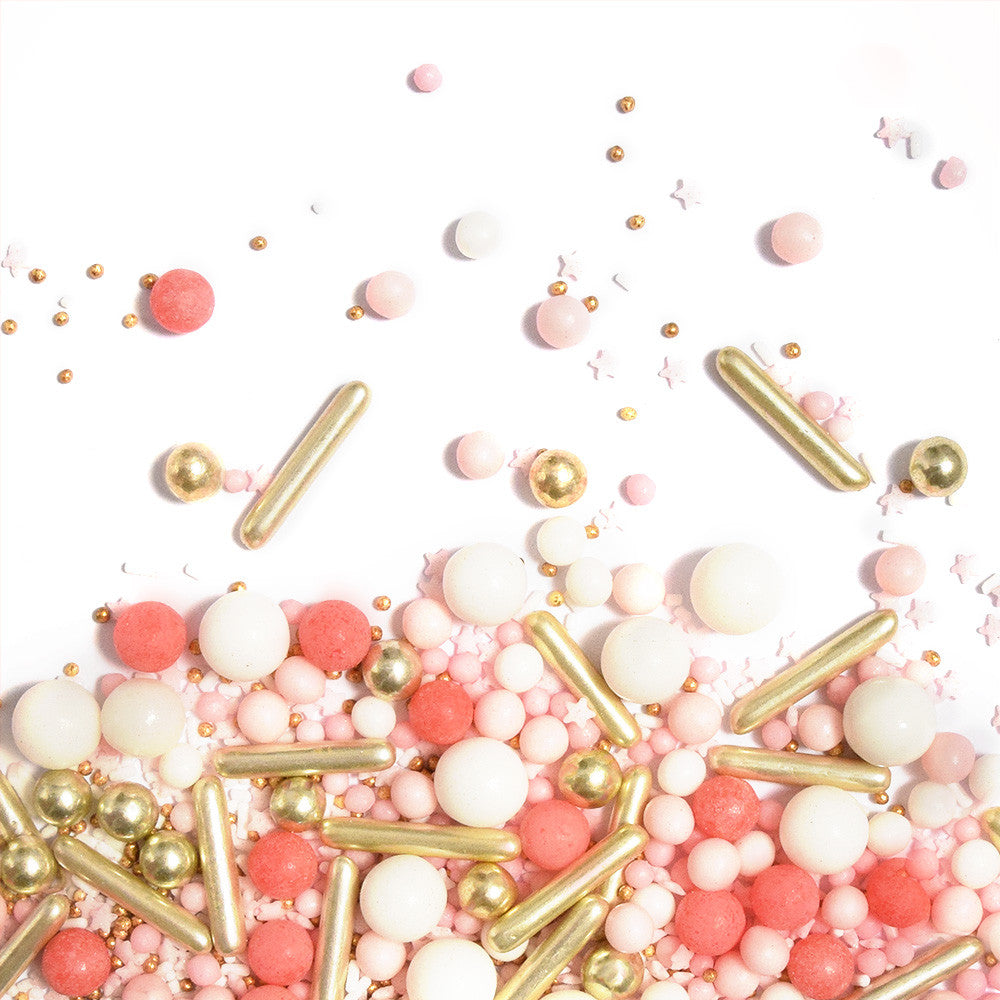 Sweetened Decors Pink & Gold Rods Mix - Scrapcooking