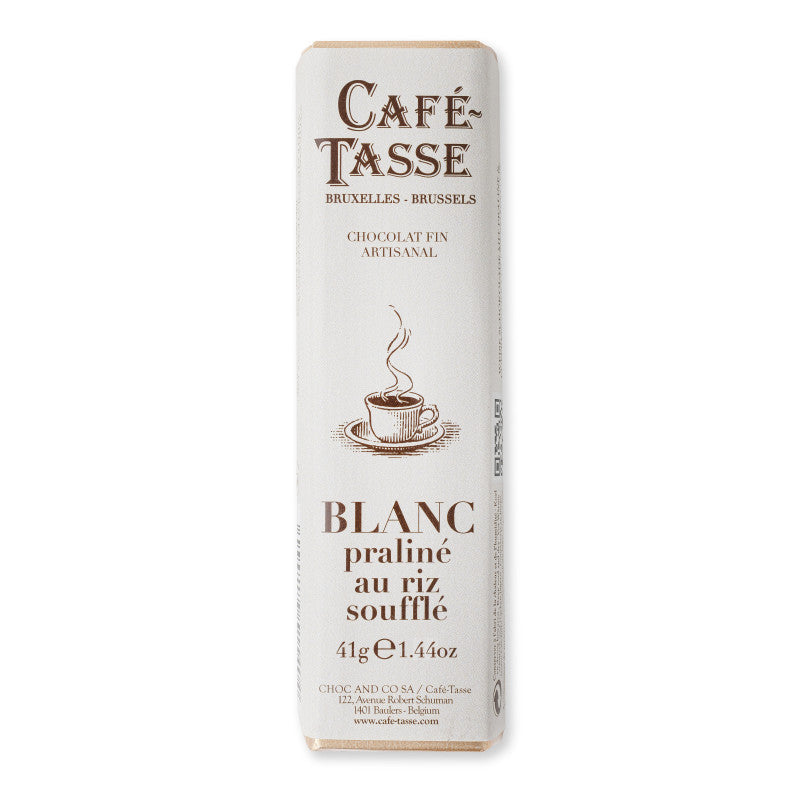White Chocolate, Praline & Puffed Rice - Café Tasse