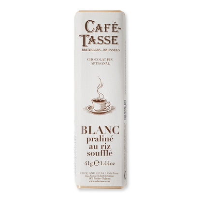 White Chocolate, Praline & Puffed Rice - Café Tasse
