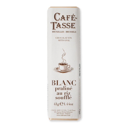 White Chocolate, Praline & Puffed Rice - Café Tasse