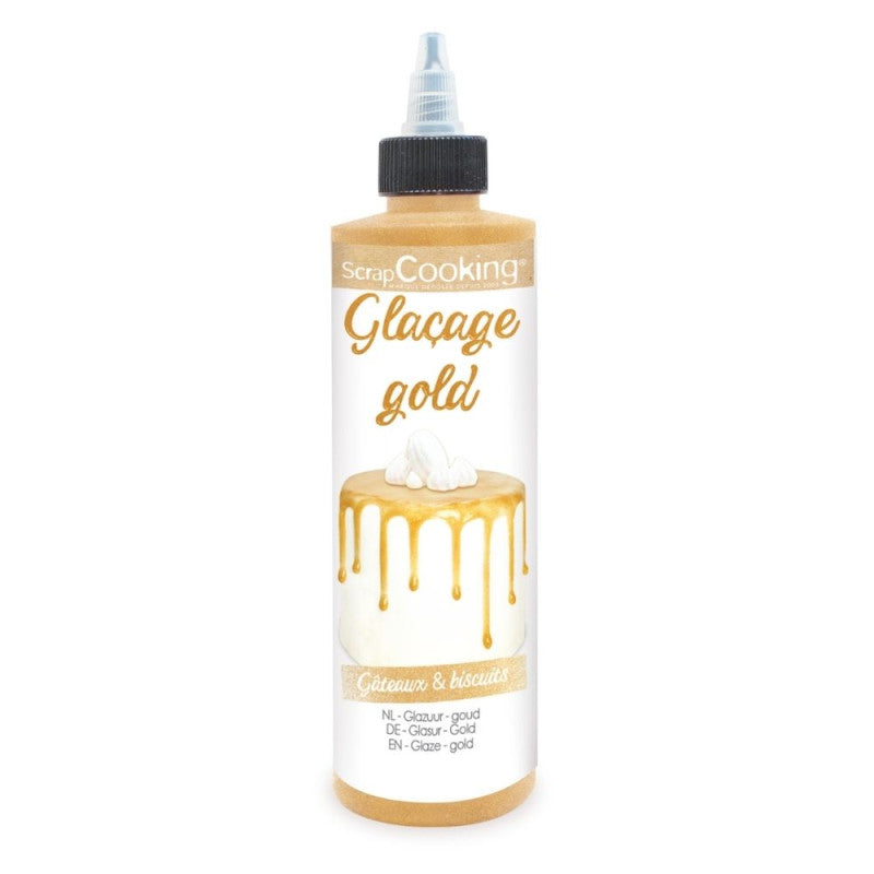 Gold Glaze Drip Cake - Scrapcooking