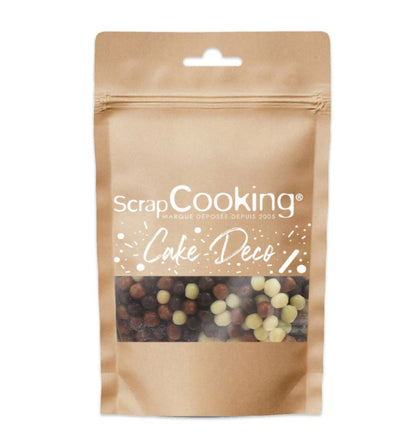 Sugar Decorations 3 Mini Choco Cereal Pearls - Scrapcooking