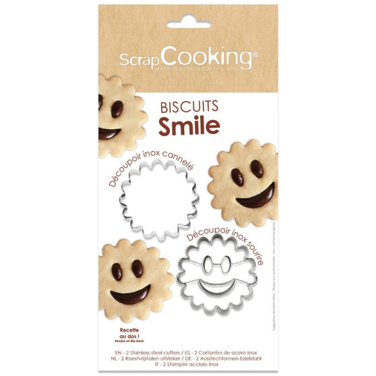 2 Biscuit Cutters Smile - Scrapcooking