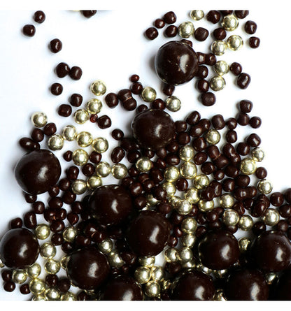 Deco Dark & Gold Choco Pearls- Scrapcooking