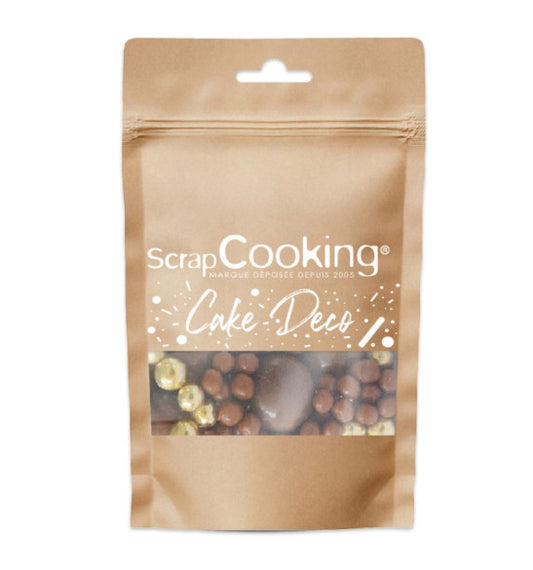 Deco Milk & Gold Choco Pearls- Scrapcooking