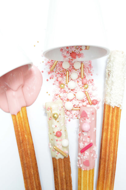 Sweetened Decors Pink & Gold Rods Mix - Scrapcooking