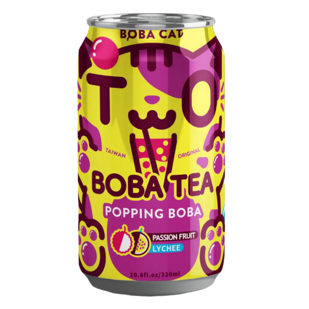 Bobacat Bubble Tea - Passion Fruit & Lychee