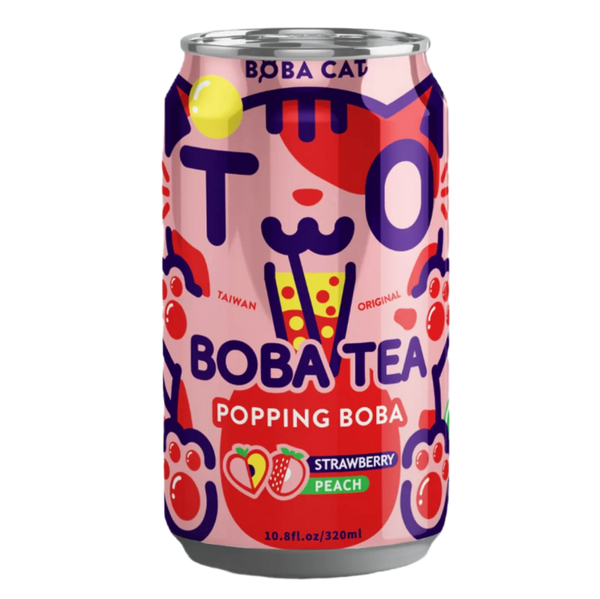 Bobacat Bubble Tea - Strawberry & Peach