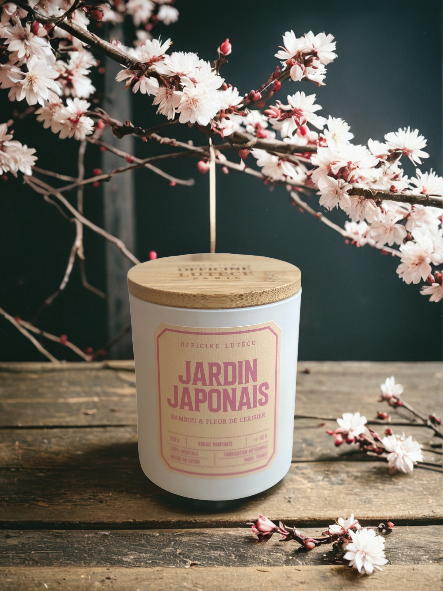 « Japanese Garden » Scented Candle Bamboo & Cherry Blossom - Officine Lutece