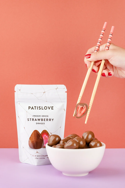 Milk Chocolate Covered Freeze Dried Strawberry - Patislove