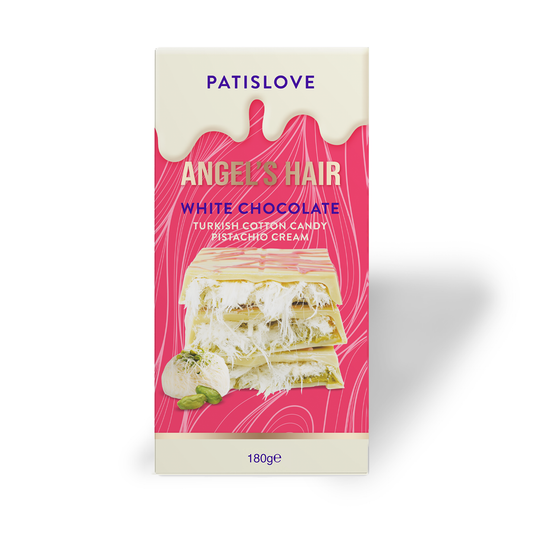 Angel’s Hair White Chocolate Pistachio & Cotton Candy - Patislove