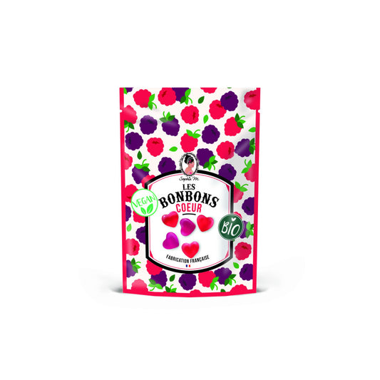 Organic Heart-Shaped Candies- Natural Fruit Flavors
