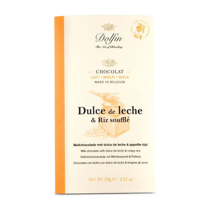 Milk Chocolate with Dulce De Leche & Puffed Rice -Dolfin