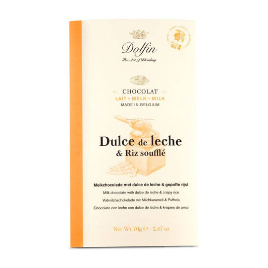 Milk Chocolate with Dulce De Leche & Puffed Rice -Dolfin