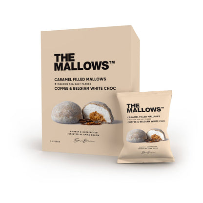 Caramel Filled Mallows, Coffee & Belgium White Chocolate - The Mallows