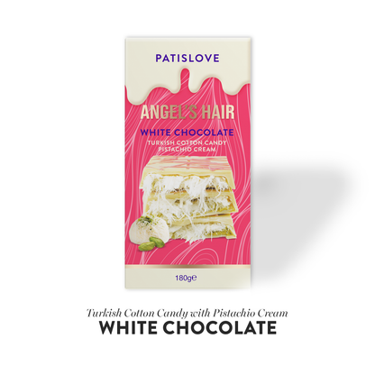 Angel’s Hair White Chocolate Pistachio & Cotton Candy - Patislove
