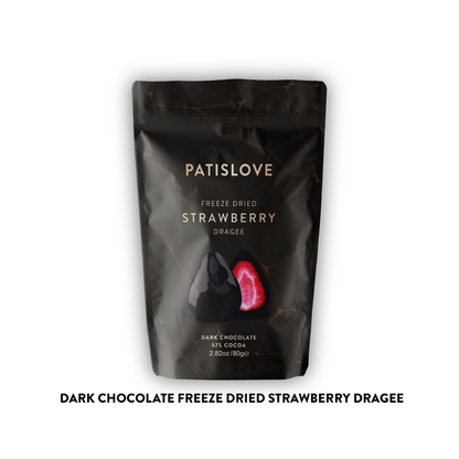 Dark Chocolate Covered Freeze Dried Strawberry - Patislove