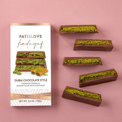 Pistachio & Kadayif Milk Chocolate - Patislove 100gr
