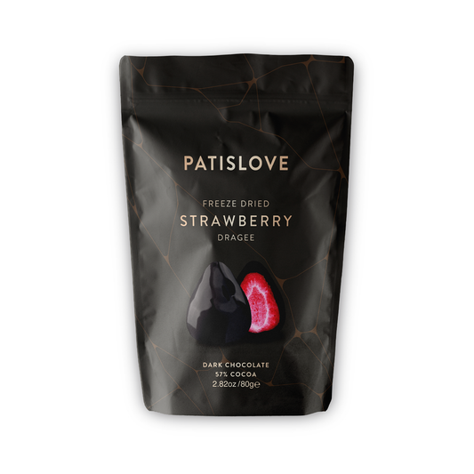 Dark Chocolate Covered Freeze Dried Strawberry - Patislove