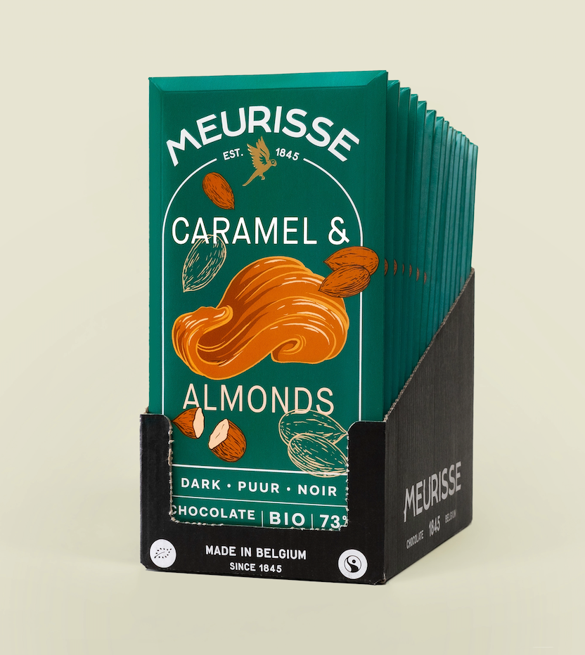 Organic Dark Chocolate & Caramelised Almonds - Meurisse