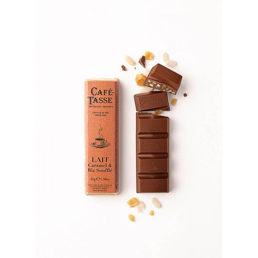 Caramel Milk Chocolate & Puffed Rice - Café Tasse
