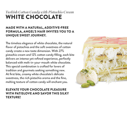 Angel’s Hair White Chocolate Pistachio & Cotton Candy - Patislove