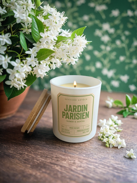 Parisian Garden Scented Candle “Jasmine & Sandalwood” - Officine Lutece