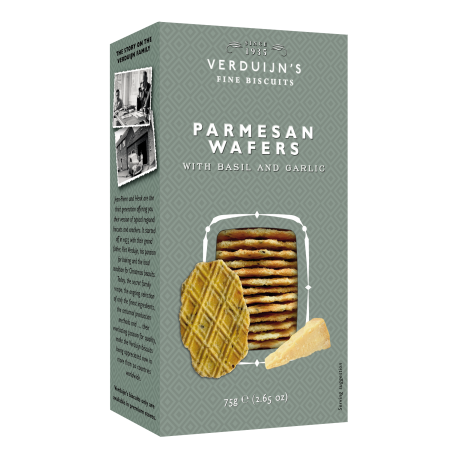 Parmesan cheese and basil aperitif biscuits - Verduijn's
