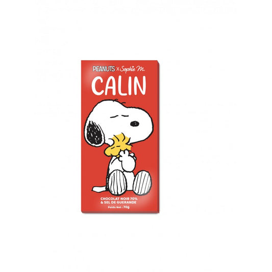 Snoopy - Dark chocolate bar with Guérande salt - HUG