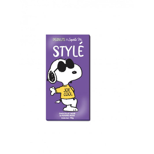 Snoopy - Dark Chocolate Bar with Pink Peppercorn - STYLE