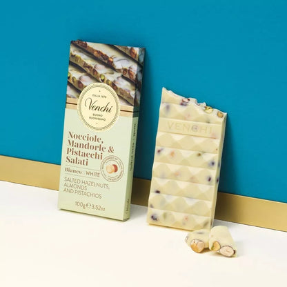 White Chocolate Bar with Salted Nuts - Venchi